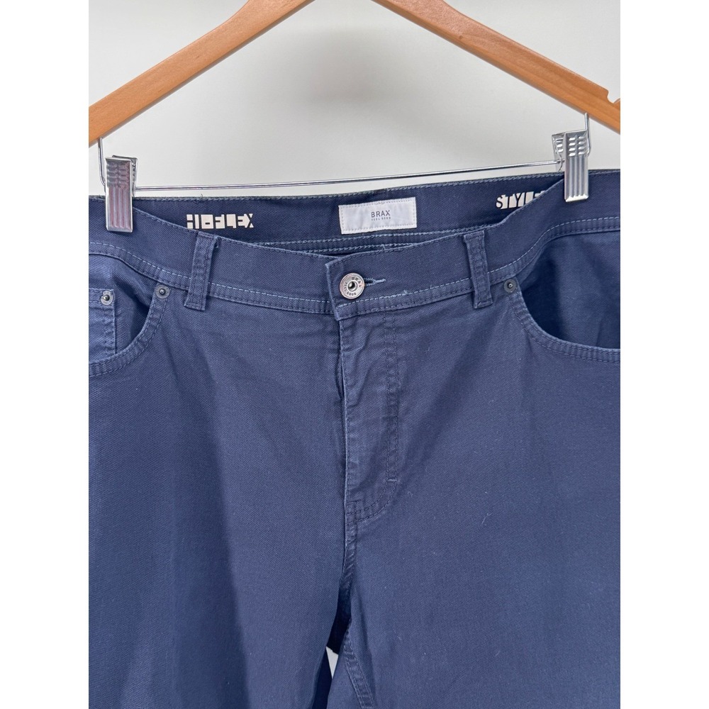 Brax‎ Pants Mens 40x34 Navy Blue Hi Flex Cooperate Stretch Casual Trousers - Picture 8 of 10